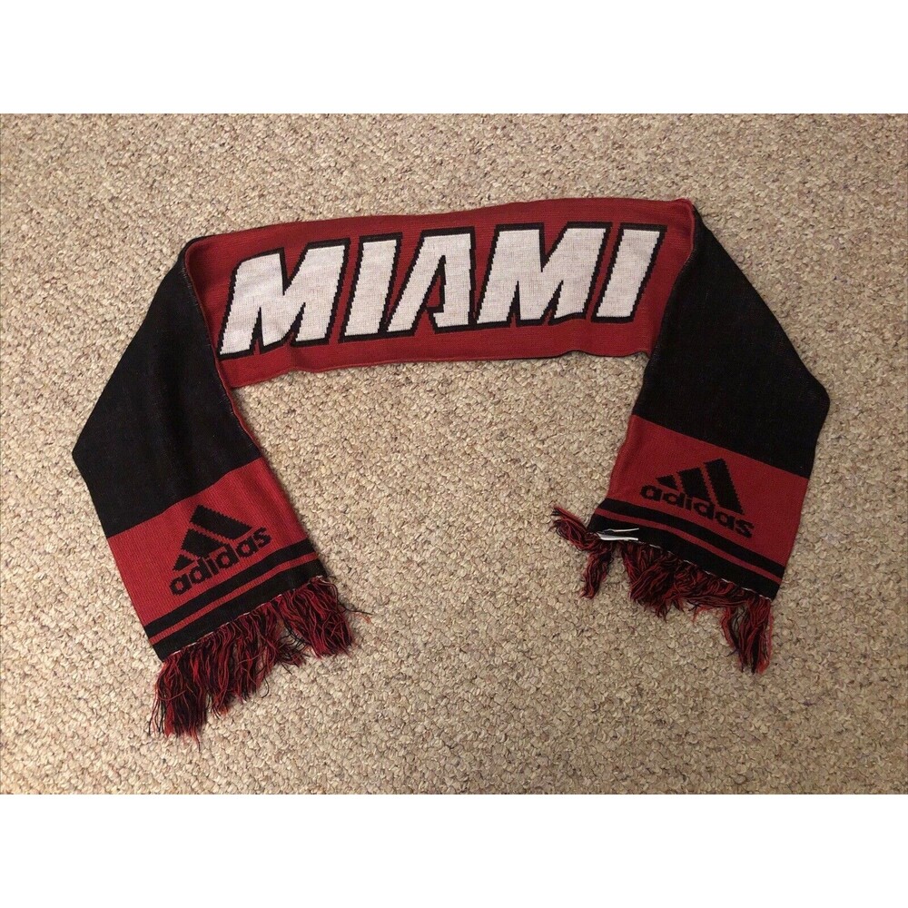 Adidas Miami Heat NBA Basketball Scarf Red Black White 57" x 7"